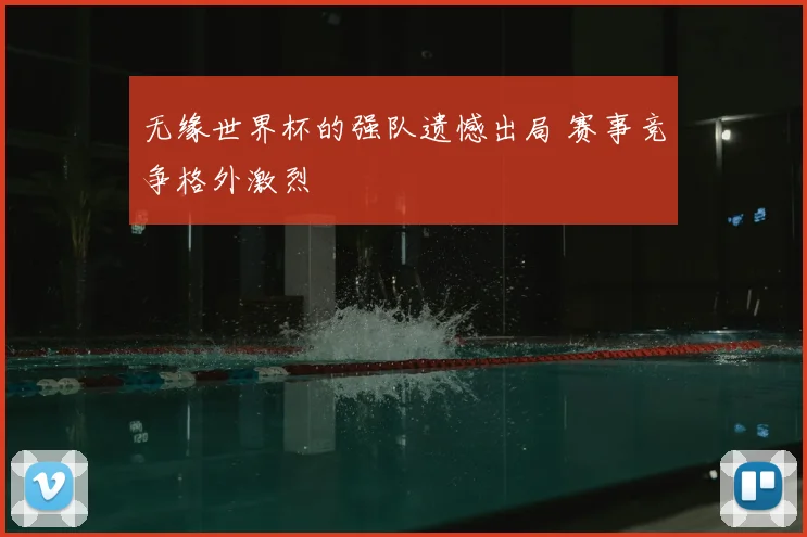无缘世界杯的强队遗憾出局 赛事竞争格外激烈